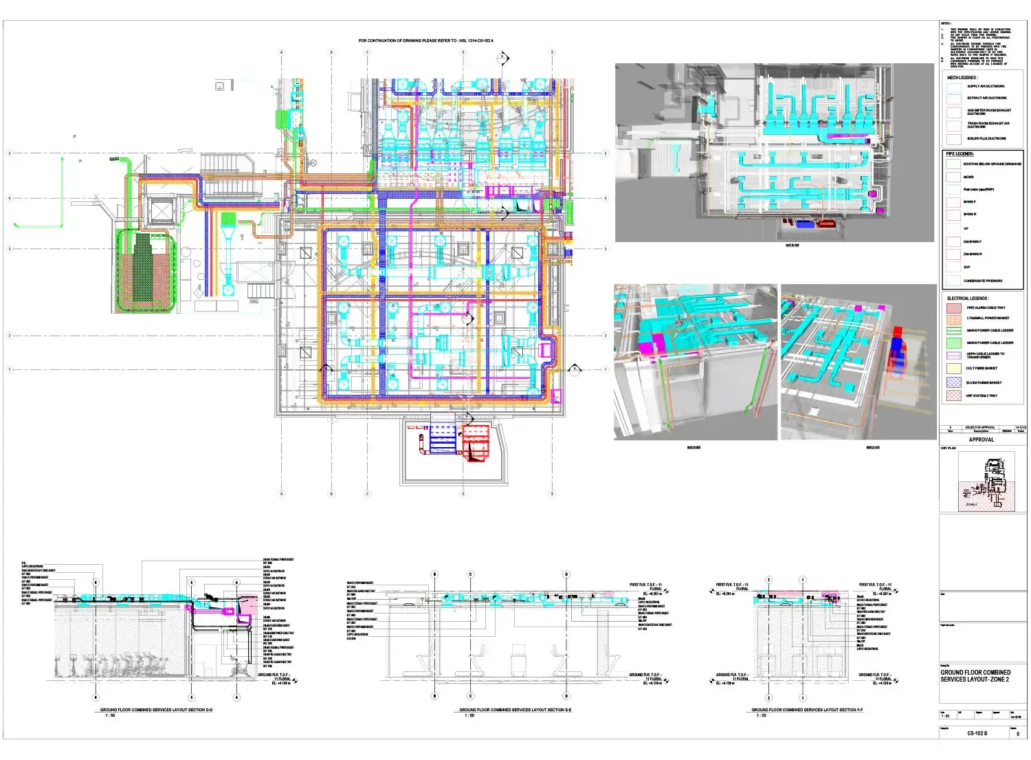 Architectural shop drawings and structural detailing extracted from a BIM model for field execution