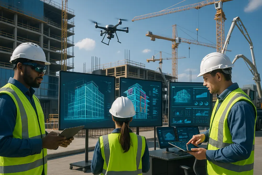 Modern construction project utilizing advanced BIM coordination technologies Modern construction project utilizing advanced BIM coordination technologies
